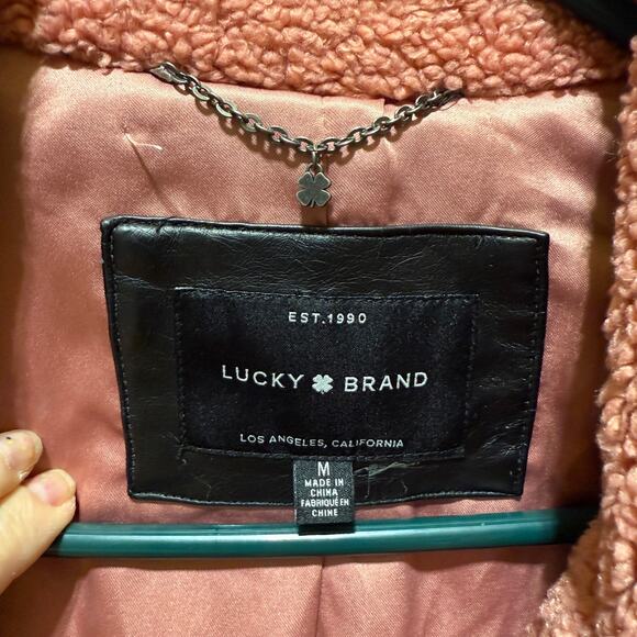 Lucky Brand Teddy Style Long Length Fully Lined Jacket Size M - Picture 9 of 13